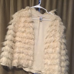 Cream colored Diane Von Furstenberg ruffled Jacket
